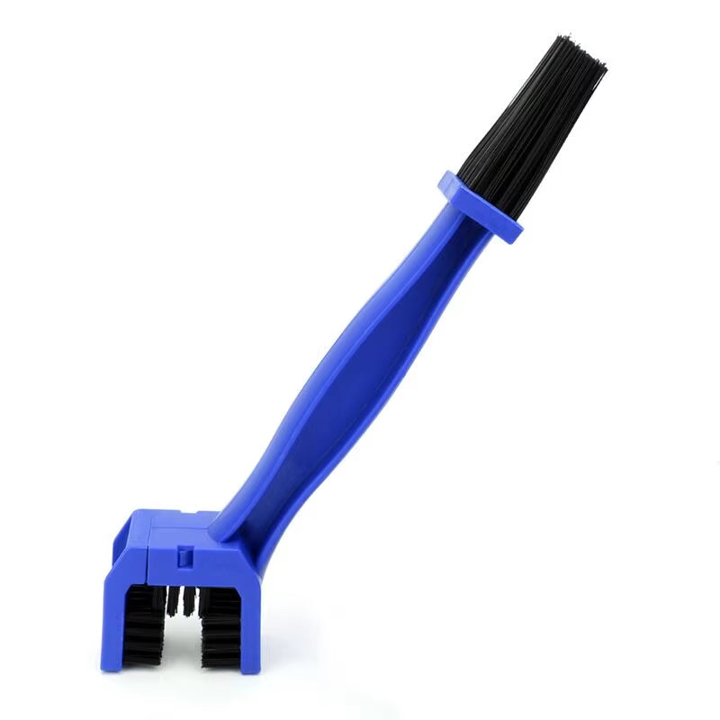Blau · Outvolt Ketten-Reinigungsbürste in Blau mit Doppelkopf für Velo und Töff