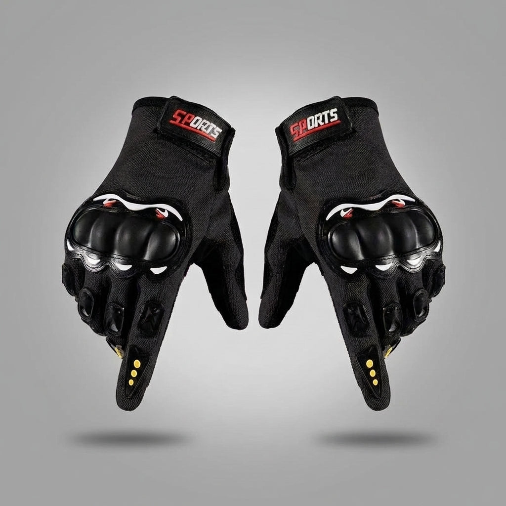 Schwarz · Knöchelschutz der schwarzen Trail Gloves in Nahaufnahme
