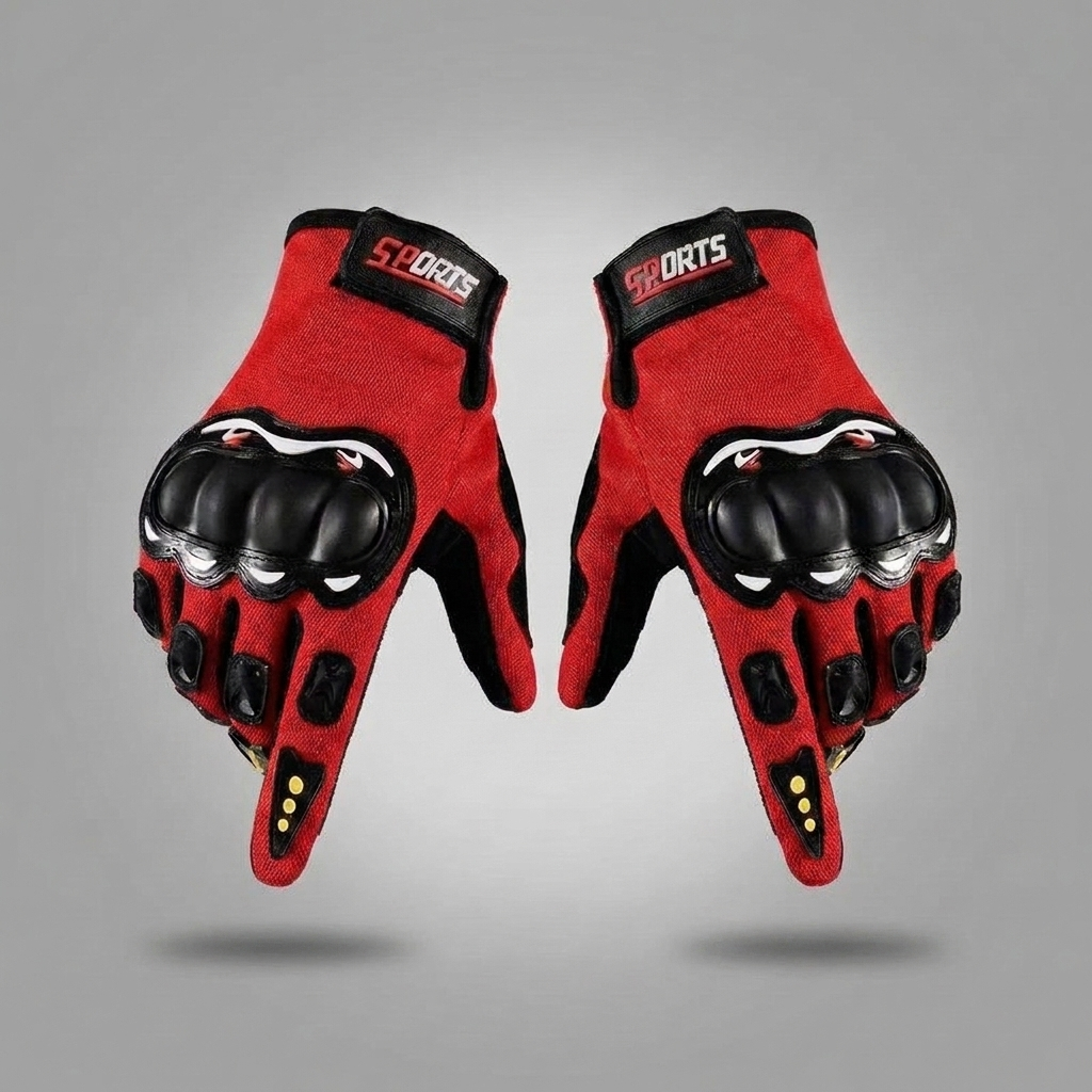 Rot · Knöchelschutz der roten Trail Gloves in Nahaufnahme