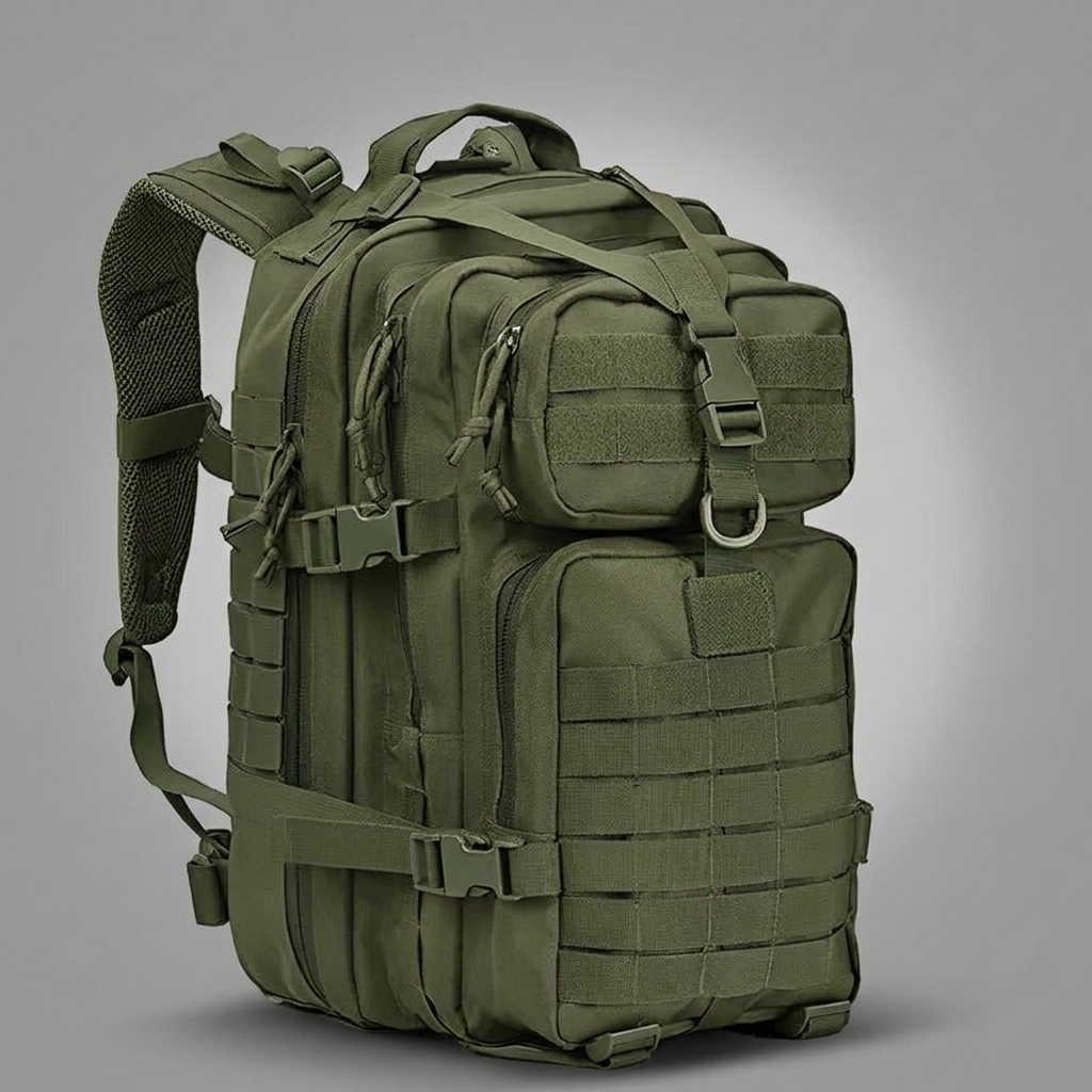 Armeegrün · Outvolt Trailpack 38L Outdoor-Rucksack in Armeegrün mit MOLLE-System
