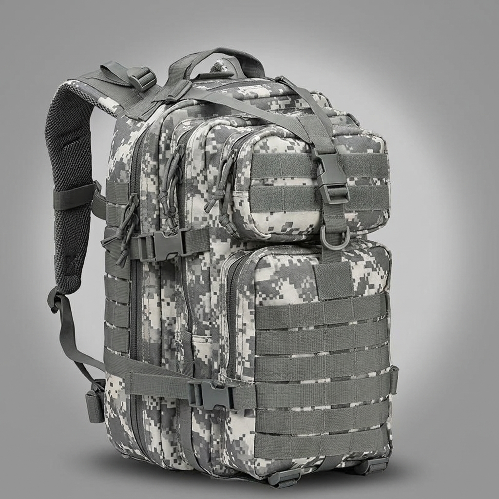 ACU · Outvolt Trailpack 38L Outdoor-Rucksack im ACU-Digitalcamo